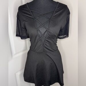 SHEIN Black Crisscross Top